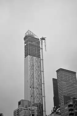 Кран, повреждённый ураганом «Сэнди»