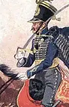 Улан 1-го  императорского гусарского полка в 1814 году
