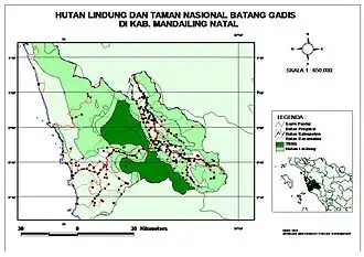 округ Мандайлингнатал на карте