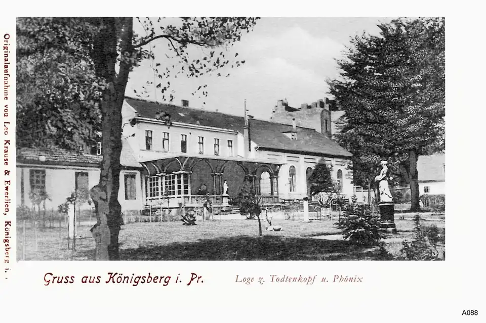 Здание ложи в Биржевом саду Кёнигсберга