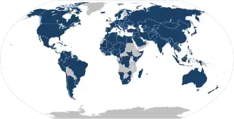 Страны-участники IESF на апрель 2024