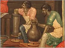 Фрагмент панно «Гончарное производство». 1932. Русский музей