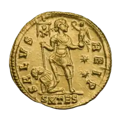 Валент II. (ок. 364–367 гг.). На шаре в руке Валента