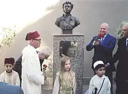 Открытие скульптурного бюста А.Пушкина в бронзе в Институте им. Александра Пушкина в гор. Агадир Королевства Марокко