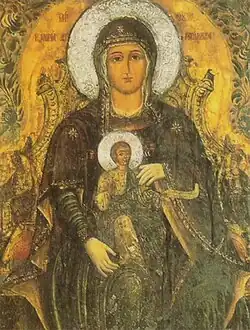 Фрагмент иконы Богородица Кардиотисса