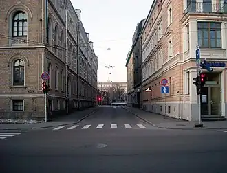 Вид от улицы Меркеля