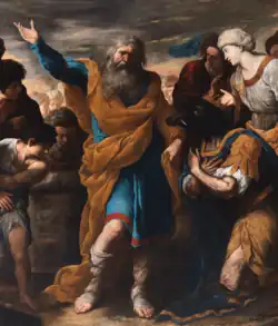 Царь Тиридат умоляет святого Григория вернуть ему человеческий облик. 1635. Холст, масло. Церковь Сан-Грегорио-Армено, Неаполь