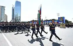 Национальная гвардия Азербайджана на параде в Баку.
