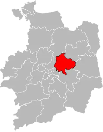 Кантон на карте департамента Иль и Вилен