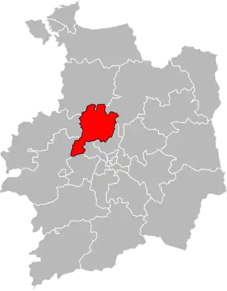 Кантон на карте департамента Иль и Вилен