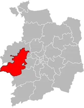 Кантон на карте департамента Иль и Вилен