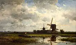 Пейзаж с мельницами. Ок. 1860. Холст, масло. Музей Тейлора, Харлем