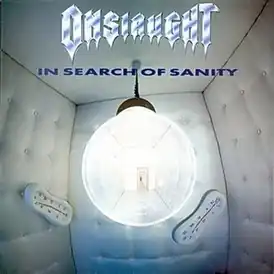 Обложка альбома Onslaught «In Search of Sanity» (1989)