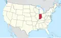 Индиана на карте США