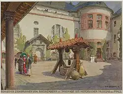 Внутренний двор (Август Круассан[нем.], 1915)