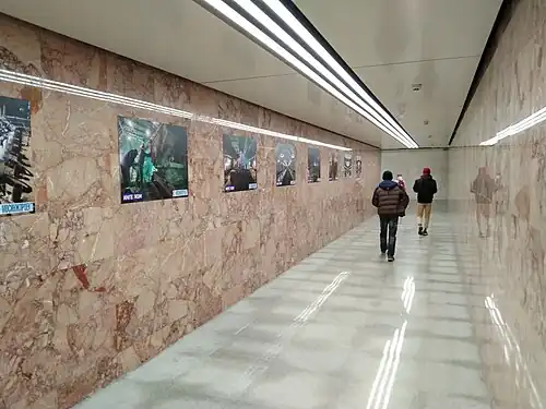 Ходок с фотогрфиями строительства перехода