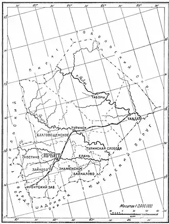 Ирбитский округ на карте