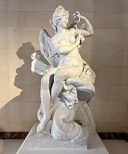 Ирида, надевающая крылья. 1775—1776. Мрамор. Версаль