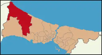 Чаталджа на карте