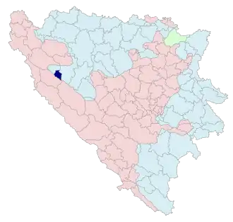 Община Источни-Дрвар на карте