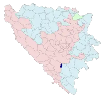 Община Источни-Мостар на карте