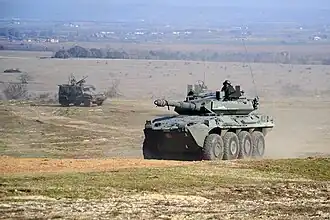 Колёсный танк «Чентауро» 8-го полка «Уланы Монтебелло» бригады «Гренадеры Сардинии». 24 июня 2019 года.