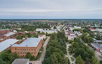 Вид на город Родники с воздуха