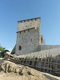 Изградња прилазног пута и рампе ка Вршачком замку, 1. мај 2012.