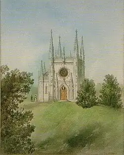 Акварель работы Иосифа Шарлеманя, 1850—1860-е годы