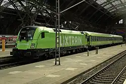 Поезд FlixtTrain на главном вокзале Лейпцига