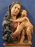 Якопо делла Кверча (мастерская). Мадонна с Младенцем. XV в. Терракота, роспись