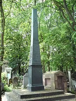 Могила Якуба Эпштейна на Еврейском кладбище в Варшаве