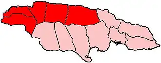 Карта епархии Монтего-Бея