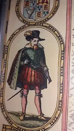 Яков VI на карте Шотландии, 1610