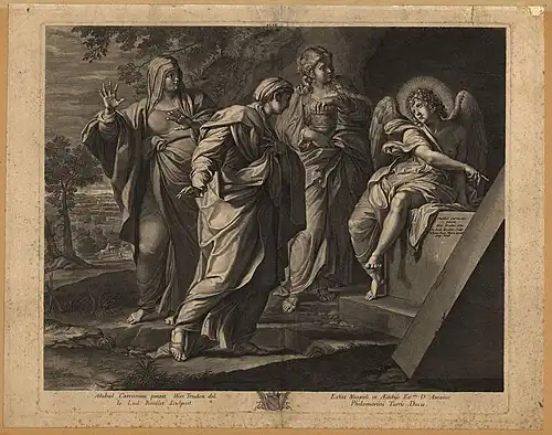 Жан Луи Рулле. Гравюра с картины Карраччи. 1645 год (отпечаток 1680 года).