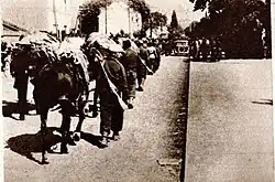 Подразделения 12-й Славонской дивизии на марше через Подравину, 1945