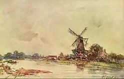 Пейзаж. Бумага, карандаш, акварель. Частное собрание