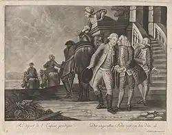 Уход блудного сына. Офорт