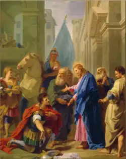 Сентенье у ног Христа. 1712. Холст, масло. Музей университета, Гринвилл, Калифорния