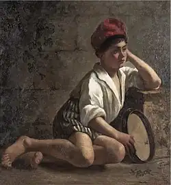 Мальчик с тамбурином.