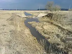 Среднее течение реки Юоста около деревни Рагувеле весной 2006 года