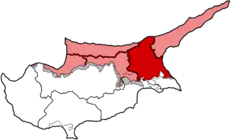 район Газимагуса на карте