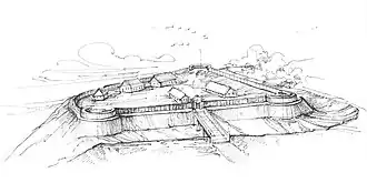 Реконструкция замка Калаур по версии И. Литвинчука и А. Рыбчинского