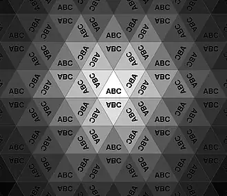 Схема отражений в равносторонней призме