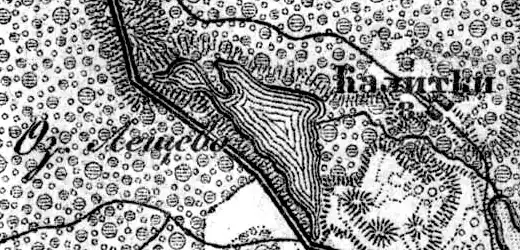 Деревня Калитки на карте 1917 года