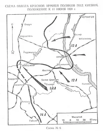 Линия фронта к 11 июня 1920 г.