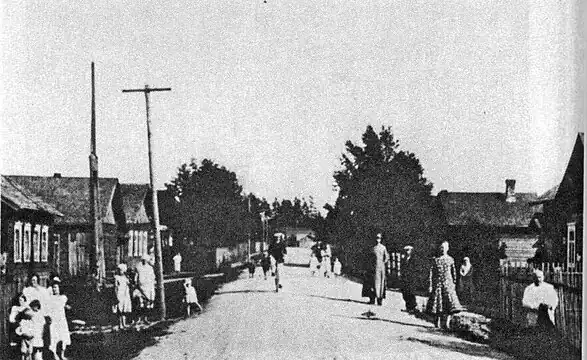 Центр села Кангаспелто. 1930-е годы