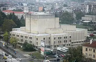 Вид на Кырджалийский театр с гостиницы «Арпезос»