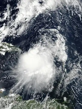 Тропический шторм Карен движется над Виргинскими островами 24 сентября