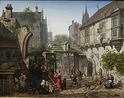 Улица в старой Германии. 1824. Холст, масло. Старая национальная галерея, Берлин